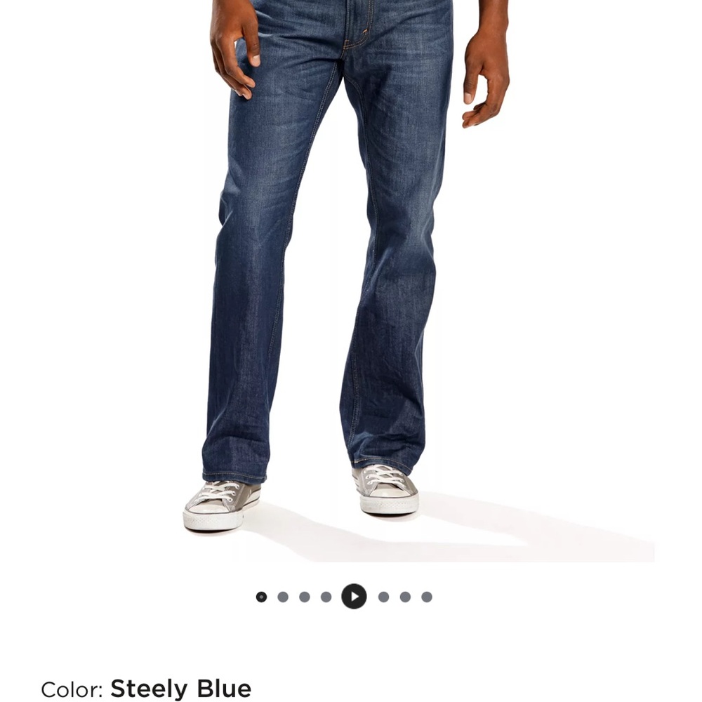 Levi's Men's Steely Blue Relaxed Straight 559 Jeans